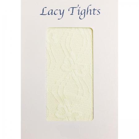 Baby Or Girls ivory lacy tights