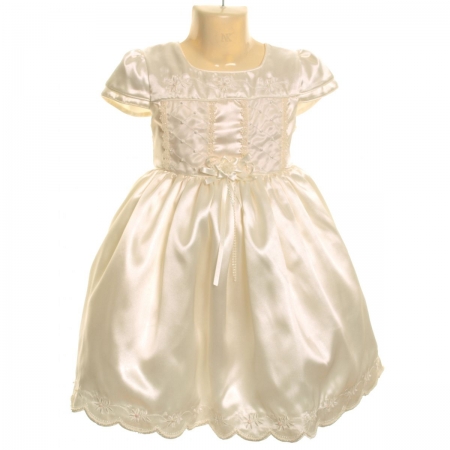 Girls ivory christening dress style Lauren