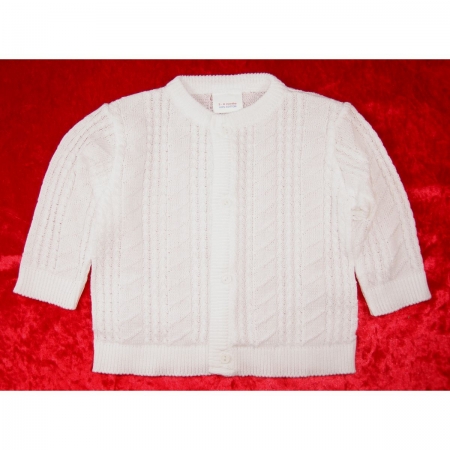 Baby boys cardigan in white