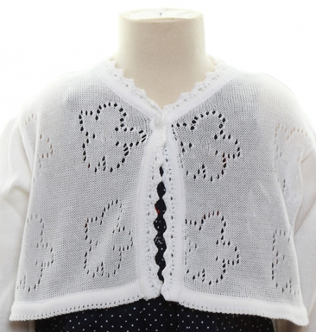 Baby Girls Cardigan With Flower Pattern 100% Cotton