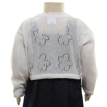 Baby Girls Cardigan With Flower Pattern 100% Cotton #3