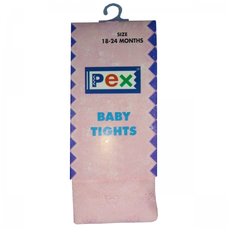 Bow pattern decorated baby girls tights in pink #3