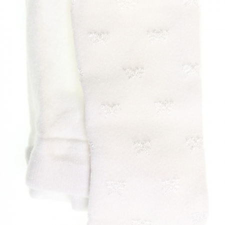 Baby girls white tights with bows pattern #2