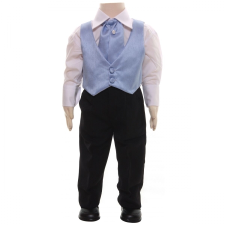 Christening or Wedding Boys Blue Waistcoat Set