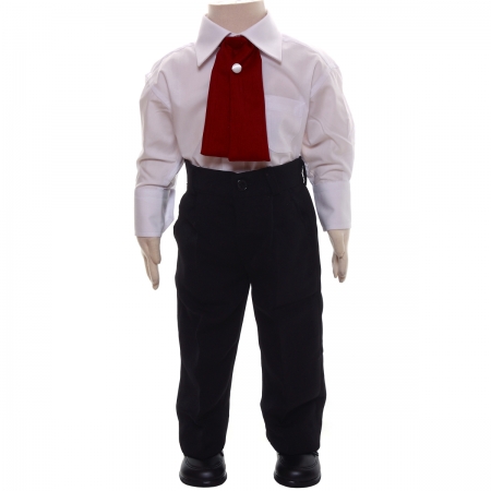 Wedding Boys Burgundy Waistcoat Outfit #3