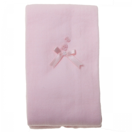 Pretty Originals High Quality Baby Girls Pink Tights With Embroideries And Bow