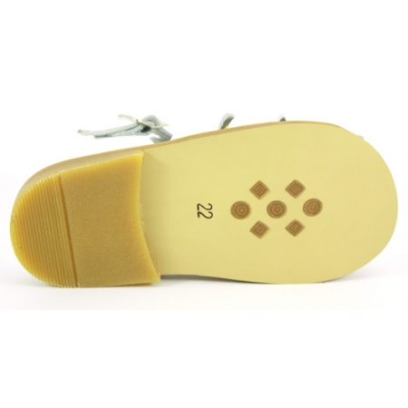 Boys White Patent Leather Roman Sandals #4