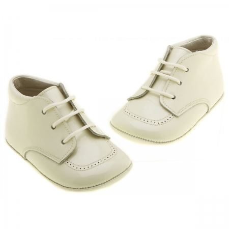 Baby Boys Ivory Shoes with Shoe Laces