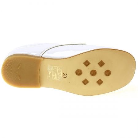 Pretty Originals Boys White Patent Shoes In Leather #4