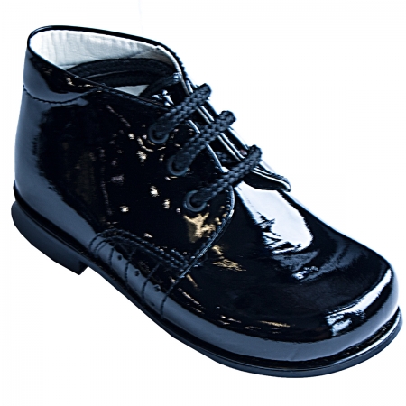 Pretty Originals Boys Black Patent Shoes In Black Patent Leather #2