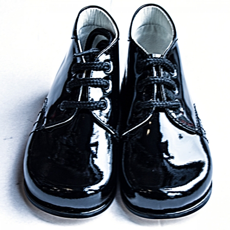 Pretty Originals Boys Black Patent Shoes In Black Patent Leather #3