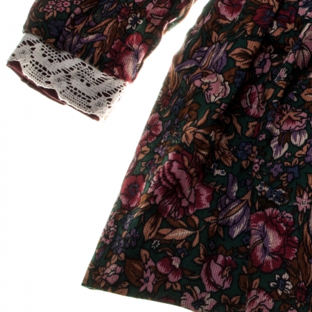 Pretty Originals Baby Girls Traditional Burgundy Floral Dress #3