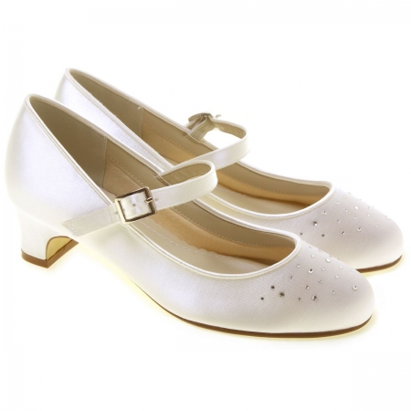 Girls Communion Shoes Decorated By Crystals