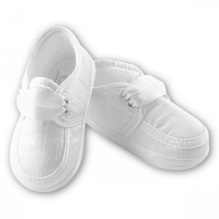 Sarah Louise Boys White Christening Shoes