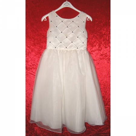 SALE Sarah Louise Bead Dress in Ivory IVORY With Navy Beads