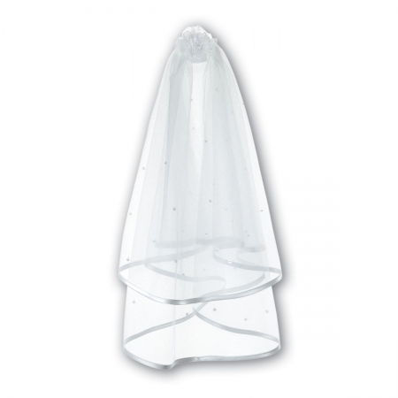 First Holy Communion Veil With Beads And Sequins