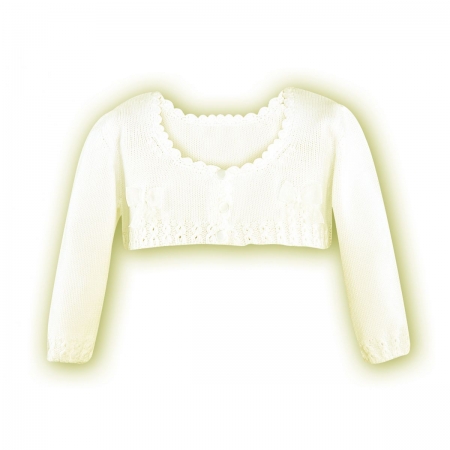 Sarah Louise girls cardigan in ivory