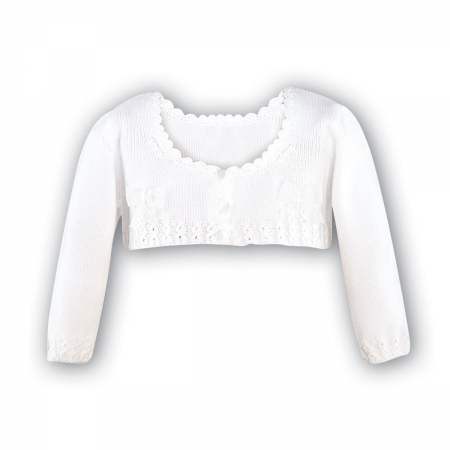 Sarah Louise girls white cardigan