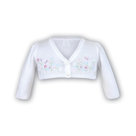 Sarah Louise Baby Girls Cardigan With Multi colour Flowers