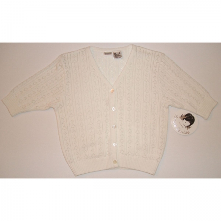 A700 Sarah Louise girl white short sleeves cardigan