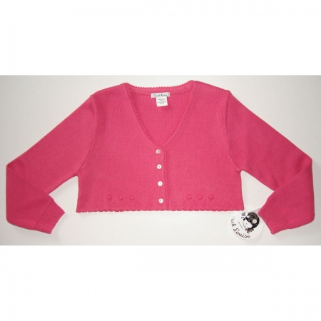 A718 Sarah Louise girl bolero in deep pink