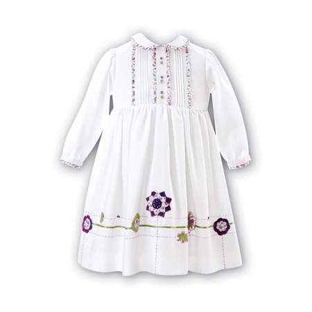 SALE Sarah Louise Ivory dress with lilac frills and flowers