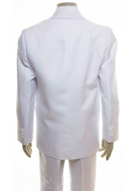 Boys White Suit With Waistcoat Cravat And Handkerchief #3