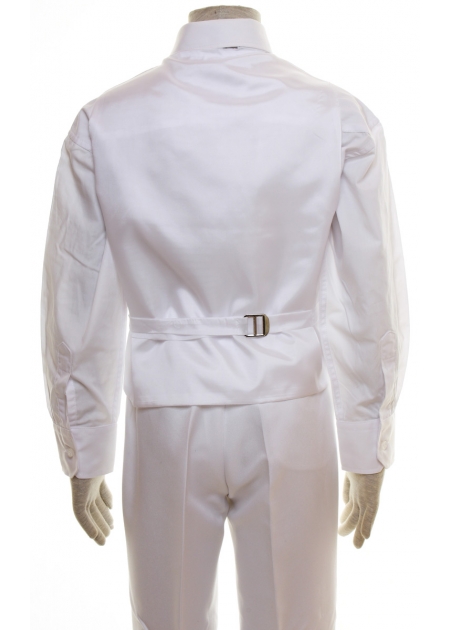 Boys White Suit With Waistcoat Cravat And Handkerchief #5