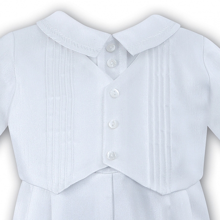 Sarah Louise Baby Boys White Christening Baptism Outfit With Hat #2