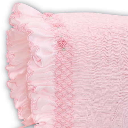 Baby Girls Pink Smocked Bonnet By Sarah Louise #2