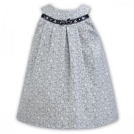 Sarah Louise Grey Floral Print Dress