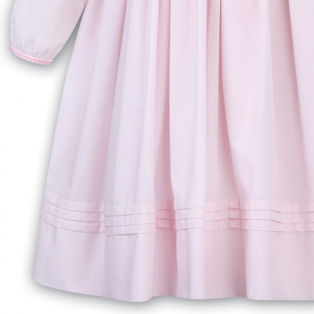 Sarah Louise Pink Smocked Dress Pink White Embroideries #3