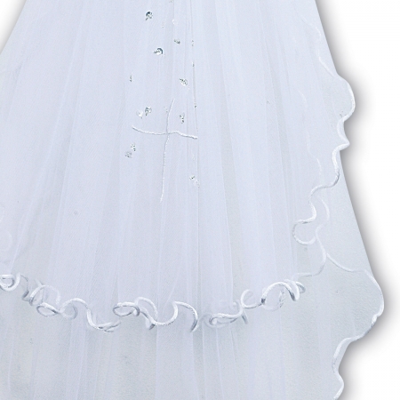 Linzi Jay White Pearls First Holy Communion Veil #4