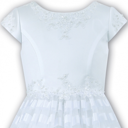 Sarah Louise White Communion With Flower Sequins On Waist And Chiffon Net #2