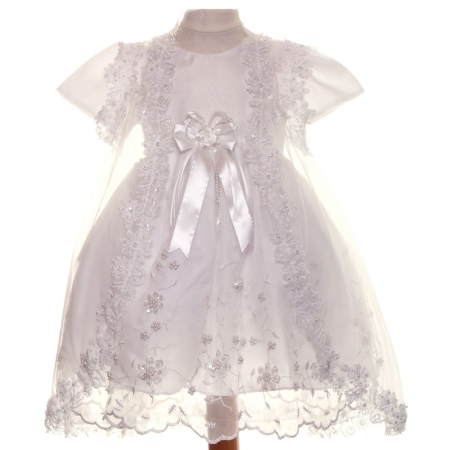 Baby Girls White Christening Dress