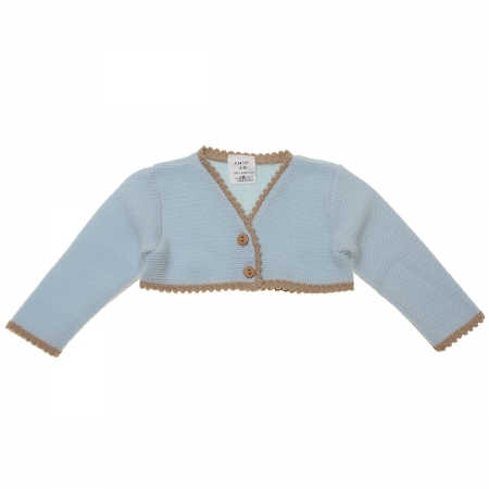 Baby Girls Blue Caramel Bolero
