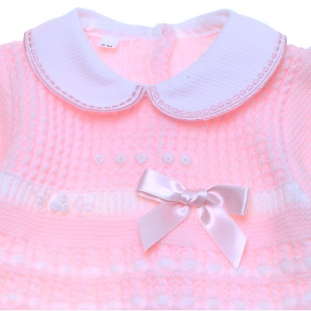 Baby Girls Pink Knitted Set 100% Cotton #2