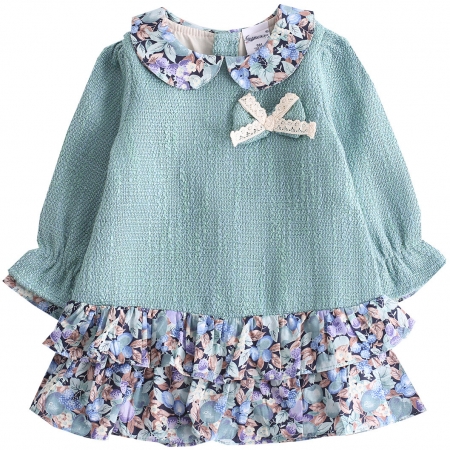 Spanish Baby Girls Pastel Green Floral Dress