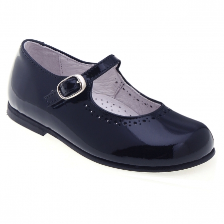 Mary Jane Style Girls Navy Shoes