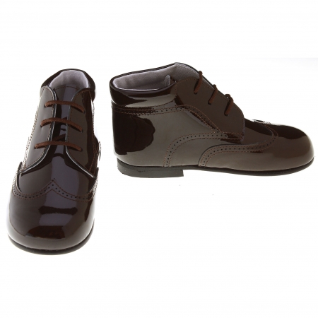 Made in Spain Boys Brown Patent Boots #2