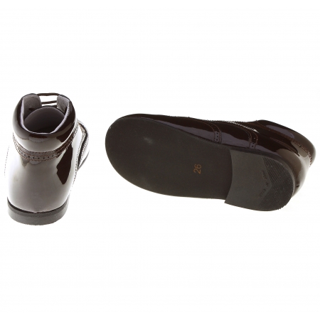 Made in Spain Boys Brown Patent Boots #3