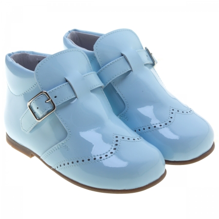 Blue Patent Boots For Boys Leather #4