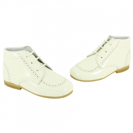 Boys Ivory Boots In Patent Leather #2