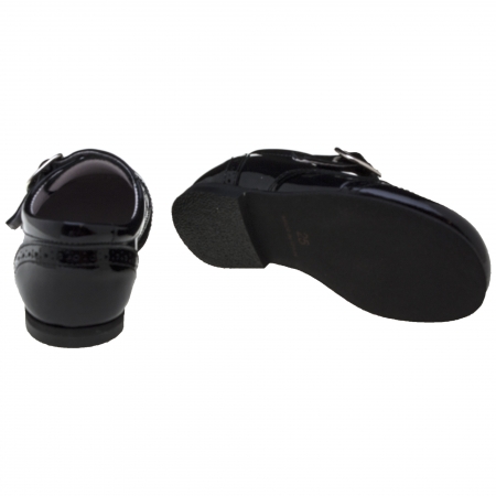 Boys Black Leather Patent Shoes #3