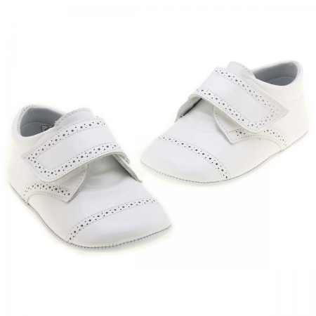 Baby Boys White Shoes leather patent  shoes