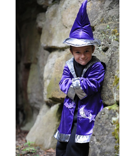 Boys Purple Wizard Outfit With Hat