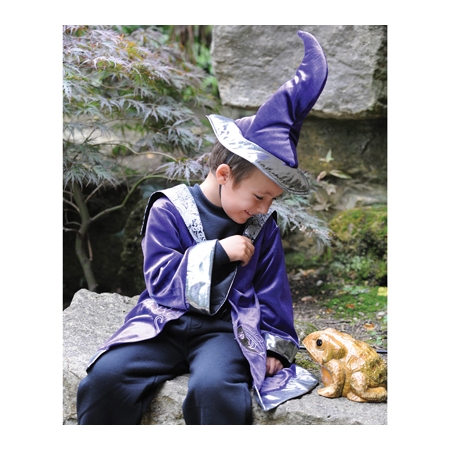 Boys Purple Wizard Outfit With Hat #2