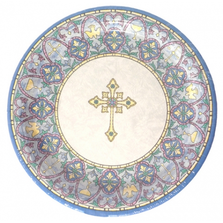 Pack of 8 Communion Or Christening Party Plates Large